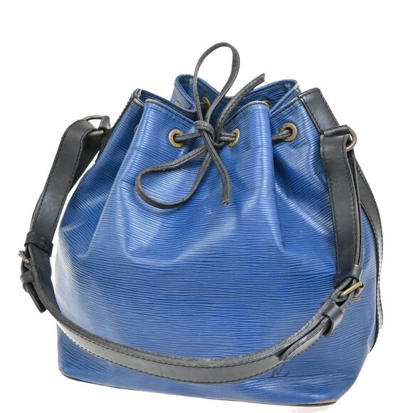 LOUIS VUITTON Petit Noe Drawstring Shoulder Bag Epi Leather Blue M44105 04FB904 - Picture 1 of 16